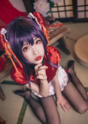 水淼Aqua  – 霞之丘诗羽 旗袍 [29P-586MB]