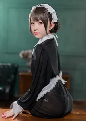 花铃 – 黑丝透明短裙女仆 [65P-599MB]