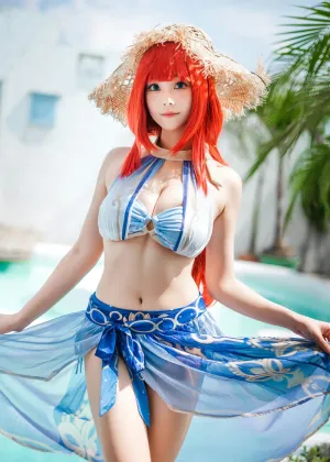 蜜汁猫裘 – 原神 妮露泳装 [21P-250MB]