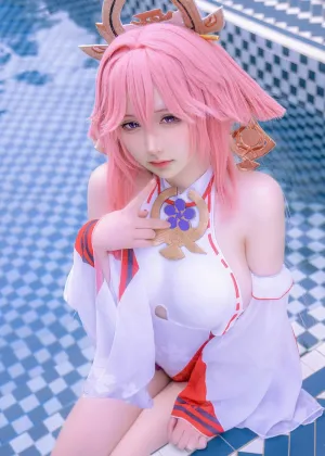 樱梨梨Eriri – 八重神子泳装 [29P-429MB]