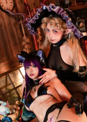 小和甜酒&橙风千雅 – 魔女猫咪 [118P-751MB]