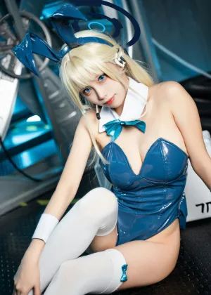 三無人型 – 蔚蓝档案 飞鸟马时兔女郎战斗服 [60P-413MB]