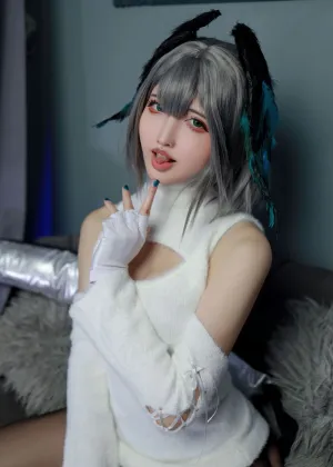 山崎怜Rei – 明日方舟 阿克奈兹·霍尔海亚竖毛衣 [91P-366MB]