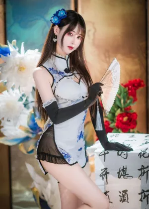 羽生三未 – 瓶儿·青花瓷旗袍 [25P-294MB]